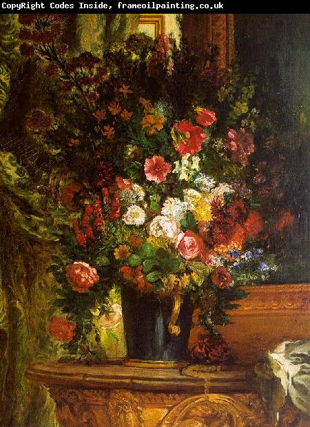 Eugene Delacroix Bouquet of Flowers on a Console_3